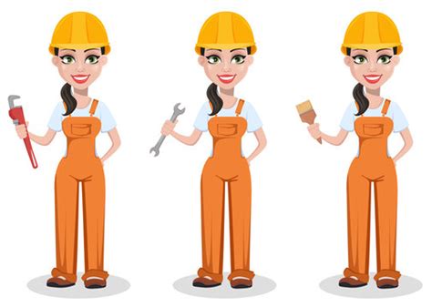 Female Construction Worker Cartoon Images Browse 5268 Stock Photos