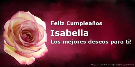Isabella Felicitaciones De Cumpleaños