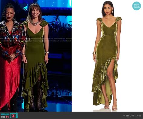 Wornontv Lila Fordes Green Velvet Dress On The Voice Clothes And
