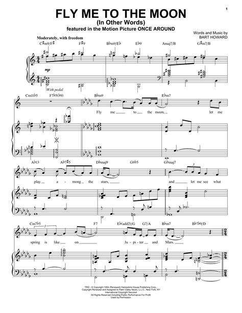 Fly me to the moon in other words — peggy lee. Fly Me To The Moon (In Other Words) Sheet Music | Landau ...