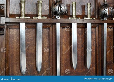 Edged Weapons Collection Editorial Stock Photo Image Of Indoor 170286633