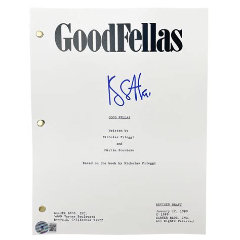 Ray Liotta Signed Goodfellas Movie Script Beckett Pristine Auction