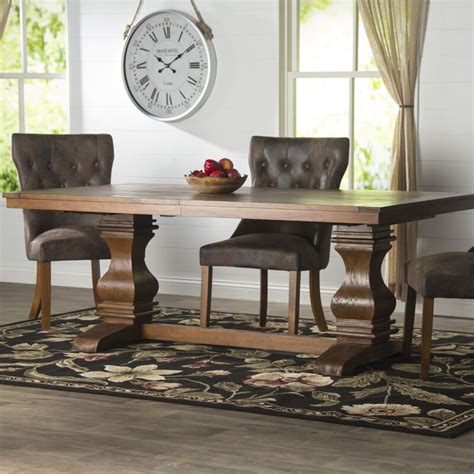 Extendable tables and chair sets. Lark Manor Parfondeval Extendable Wood Dining Table ...