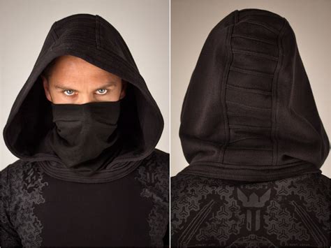 Black Goth Face Mask Hood Scarf Hoodie Star Costume Jedi Wars Cosplay
