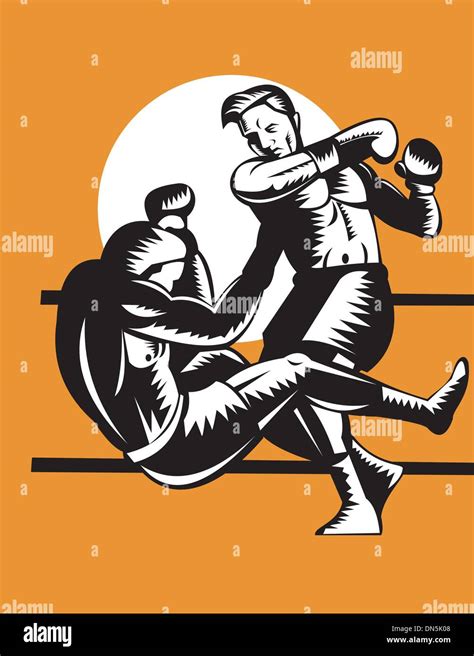 Boxer Connecting Knockout Punch Stock Vector Image And Art Alamy