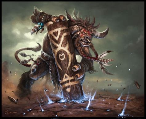 Tauren Tauren Warrior Warcraft Art World Of Warcraft