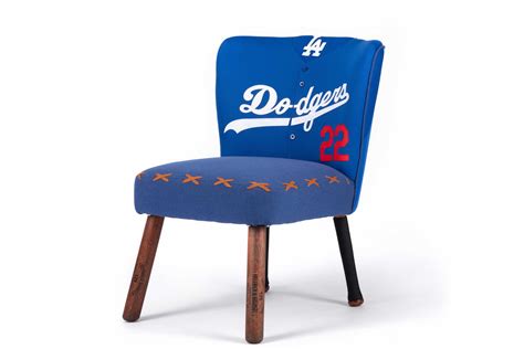 Vintage Dodgers Baseball Chair Rhubarbchairs