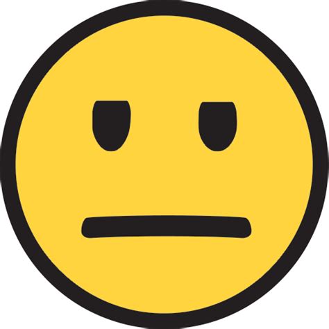 Straight Face Emoji Transparent Smiley Sad Straight Face Logo Free