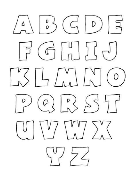 Printable Alphabet Bubble Letters