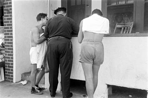 photos of people being ticketed for ‘indecent exposure at rockaway beach of new york 1946