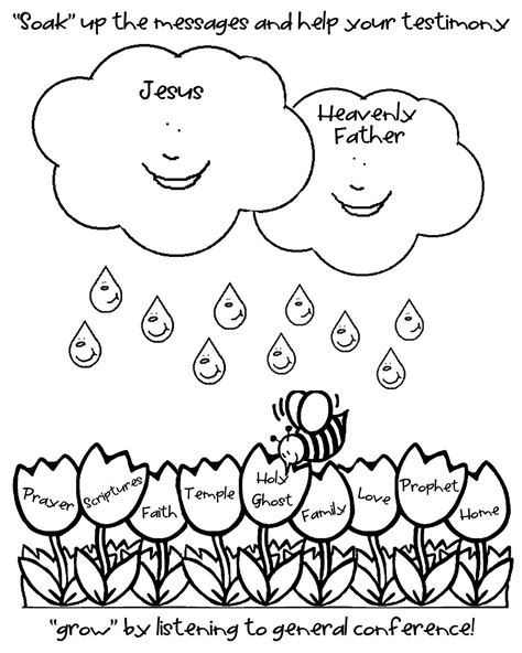 Free Printable General Conference Coloring Pages Printable Words