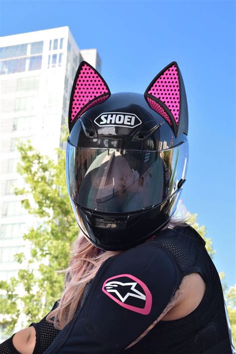 Cat Ear Upgrade Installed On Shoei Motorcycle Helmet By Jamotogeek