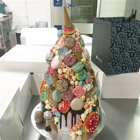 Croquembouche Cake The Horn Of The Unicorn Anges De Sucre Cake Bridal Bridal Shower Cakes