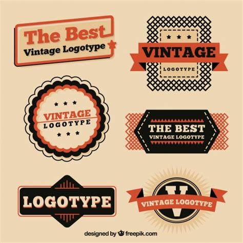 Collection Vintage De Logotype Vecteur Premium