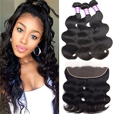 Flady 13x4 Lace Frontal Closure With Bundles Brazilian Body Wave Human Hair 3 Bundles With Free