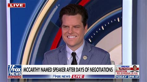 Rep Matt Gaetz Thrilled With Outcome After 15 Rounds Of Voting To Elect Speaker Mccarthy