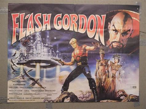 Flash Gordon Original Movie Poster Uk Quad 40x30 Simondwyer A