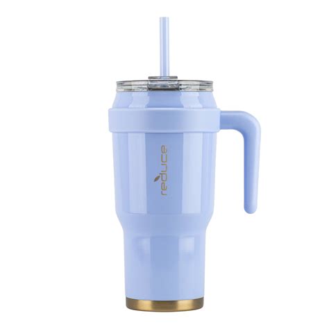 Reduce Vacuum Insulated Stainless Steel Cold1 Mug With Lid And Straw Glacier 40 Fl Oz