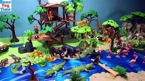 Playmobil Animals Toys In A Customized Safari Set For Kids Youtube