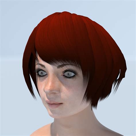 3d Model A Nude Young Teenage Cyber Punk Redhair Vikie