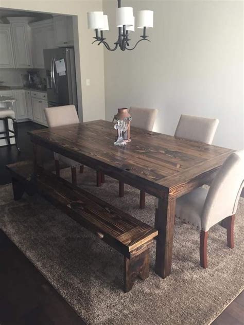 Free next day delivery on eligible orders for amazon prime members | buy dark wood dining table and chairs on amazon.co.uk. For Sale: Rustic Farm Style Wood Dining Table Furniture ...