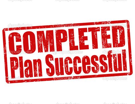 Completed Plan Successful Stamp — Stock Vector © Roxanabalint 34182417