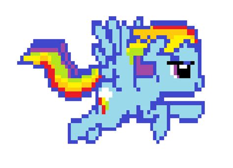 Mlp Fim Rainbow Dash Pixel Art By Poketardinfinity5000 On Deviantart