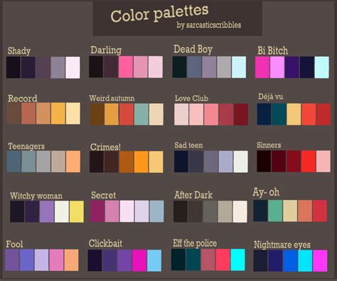 COLOR PALETTES I Put Together Some Color