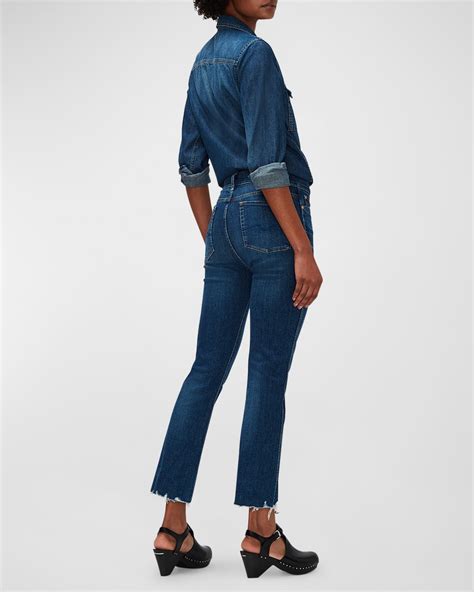 For All Mankind High Waist Slim Kick Jeans Neiman Marcus