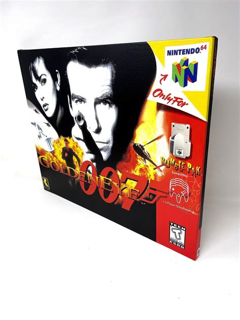 Goldeneye 007 N64 Box Art On 16x20 Canvas Retro Etsy