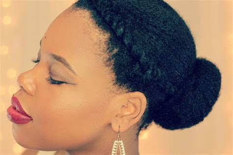 Easy Natural Hairstyle Flat Twist Bun