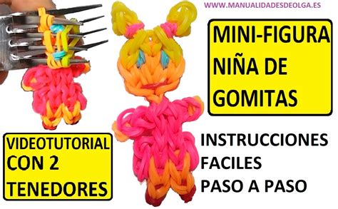 5 formas de hacer figuras con gomitas. COMO HACER UNA NIÑA DE GOMITAS (MINI-FIGURA) CON DOS ...
