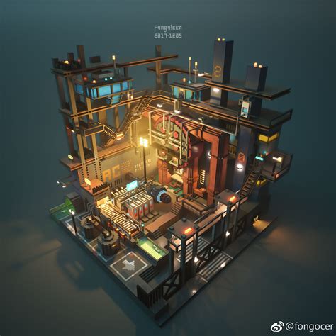 Isometric Art Environment Concept Art Isometric Design