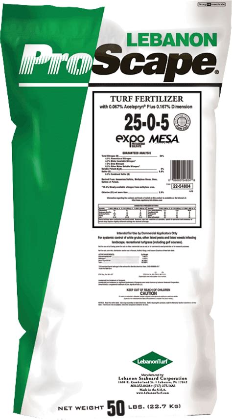 Fertilizers osmocote top dress trace elements special blends tablet water soluble champion jack's lx & excel organic barrel pumps specialty water treatment miscellaneous. ProScape 25-0-5 51% MESA 100% EXPO .167 Dimension + .067 ...