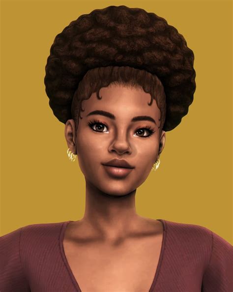Sheabuttyr Sims Hair Sims 4 Black Hair Afro Hair Sims 4 Cc