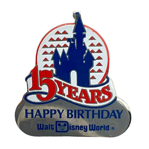 Walt Disney World Cast Member Happy 15th Birthday Castle Pin Etsy