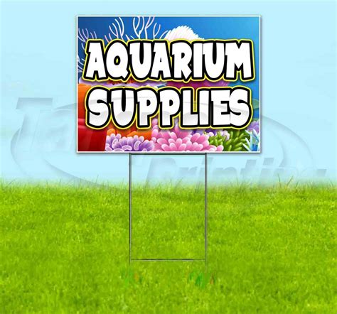 Aquarium Supplies 18x24 Yard Sign With Stake Corrugated Bandit Usa