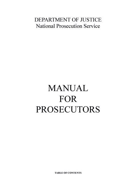 Manual-for-prosecutors - DEPARTMENT OF JUSTICE National Prosecution