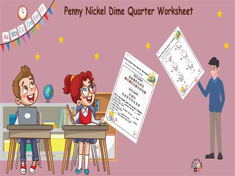 Free Penny Nickel Dime Quarter Worksheet Pages