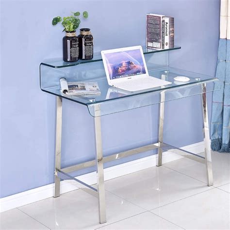 The Best Stainless Steel And Glass Office Desk Get Your Home