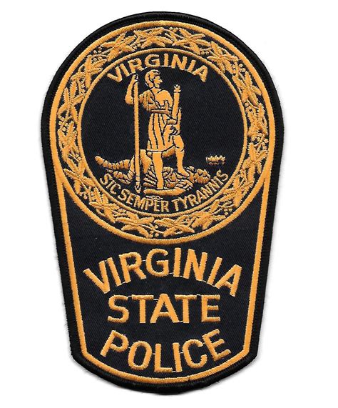 Virginia State Police Protect Serve Sew Iron On Novelty Patch Set 4 X