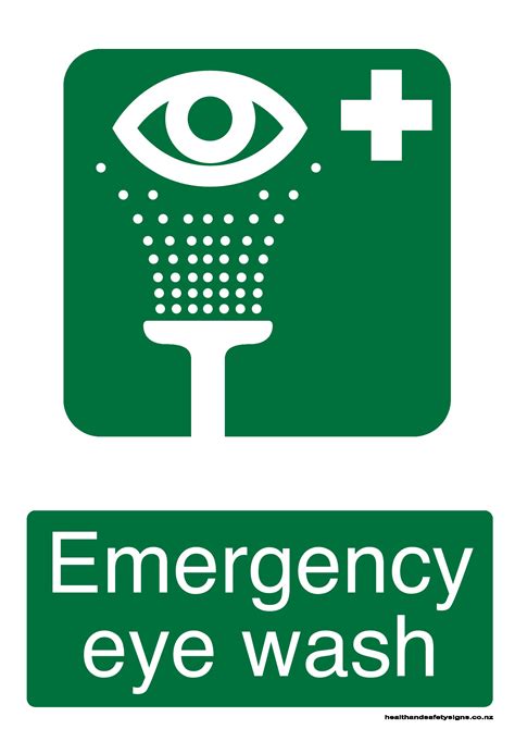 23 packaging information case dimensions 25 x 9 x 15 21 x 10 x 14.1/2 inch. Emergency eye wash - Health and Safety Signs