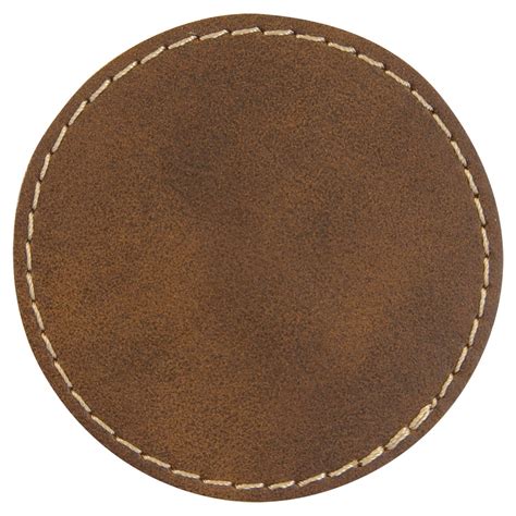 Set Of 10 Blank Rustic Laserable Leatherette Round Patch With Etsy