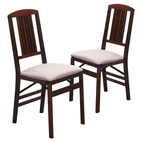 The best folding chairs are excellent for this. Stakmore Simple Mission Upholstered Folding Chair - Set of ...