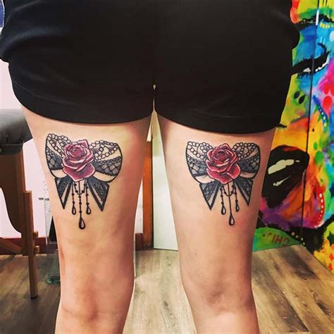 Above it is the name finch, her boyfriend. 10 Back of Thigh Tattoo Ideas for Women - NiceStyles