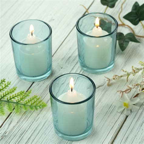 Made by hot forging, covered with a protective varnish. Efavormart Set of 12 2.5" Clear Glass Votive Candle ...