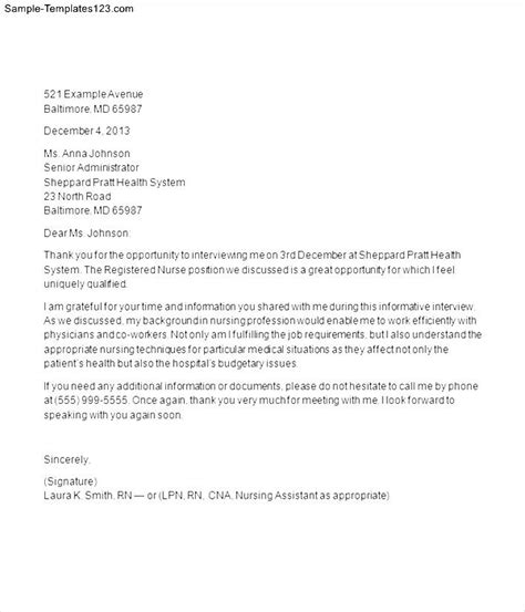 Maybe you would like to learn more about one of these? Thank You Letter After Nursing Job Interview - Sample ...