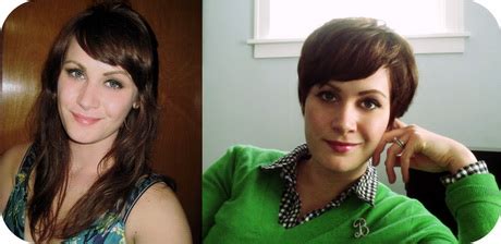 Warning about new postings of the most recent hair styles. Pixie cut before and after