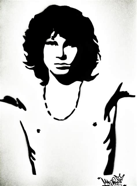 Jim Morrison Stencil Airbrush By Mrfreedeviant On Deviantart