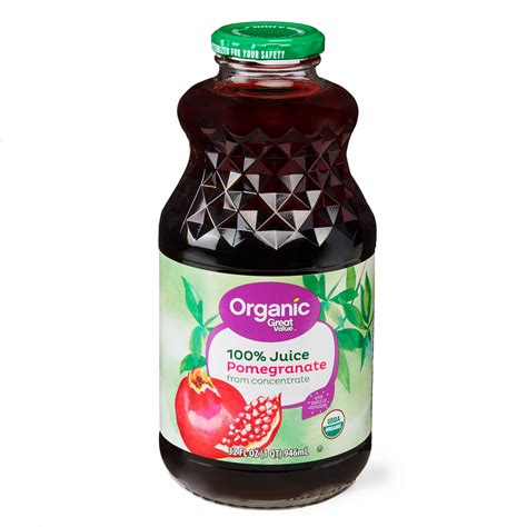 Great Value Organic Pomegranate Juice 32 Fl Oz